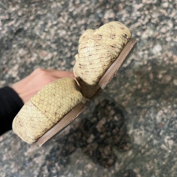 Tory Burch Reva Snake Embossed Leather Flats - Picture 7 of 9